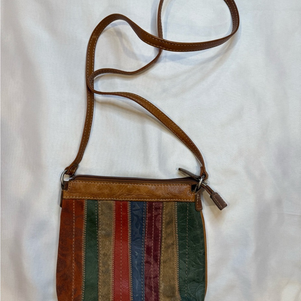 Fossil Multicolor Leather Crossbody Bag